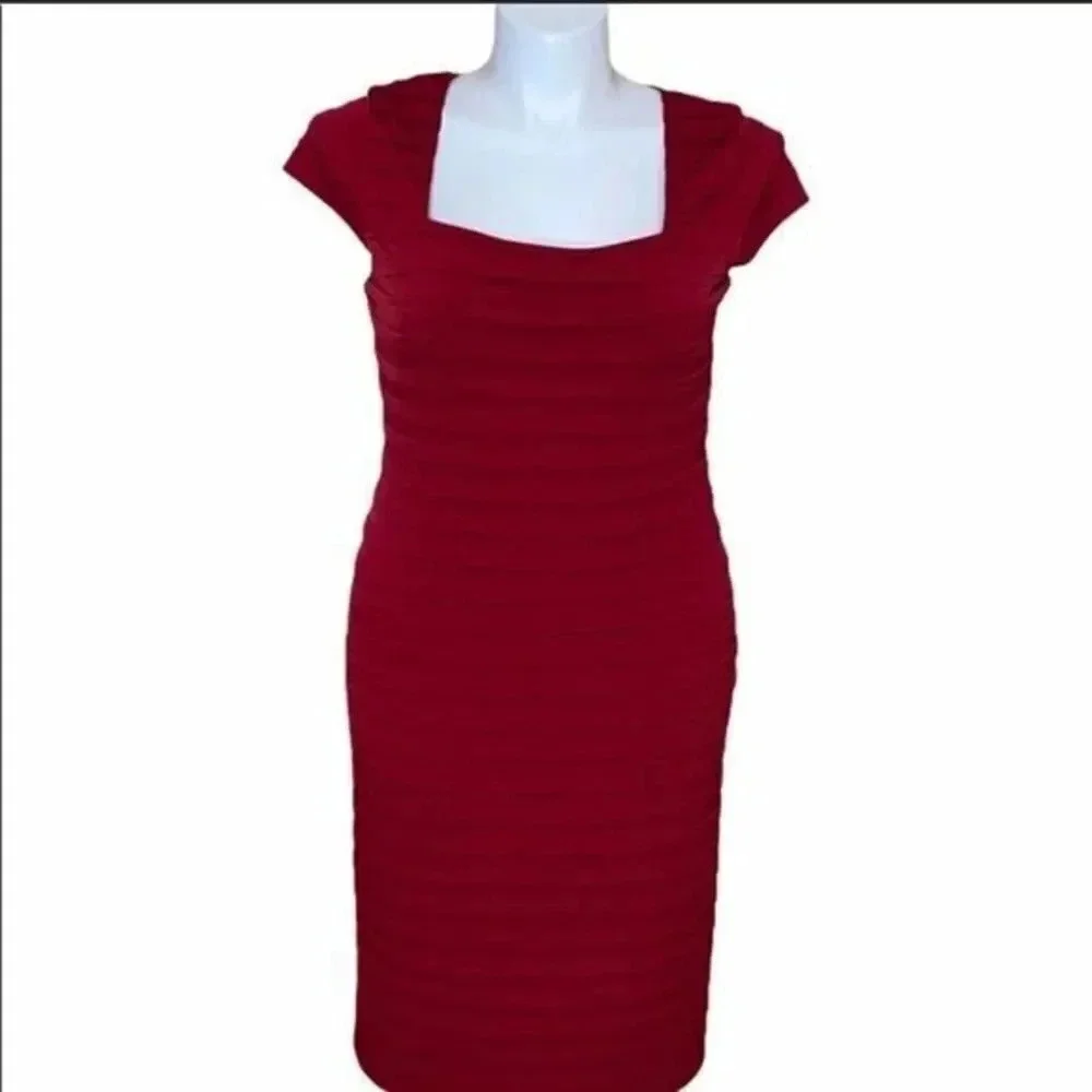 Monsoon wine red dress